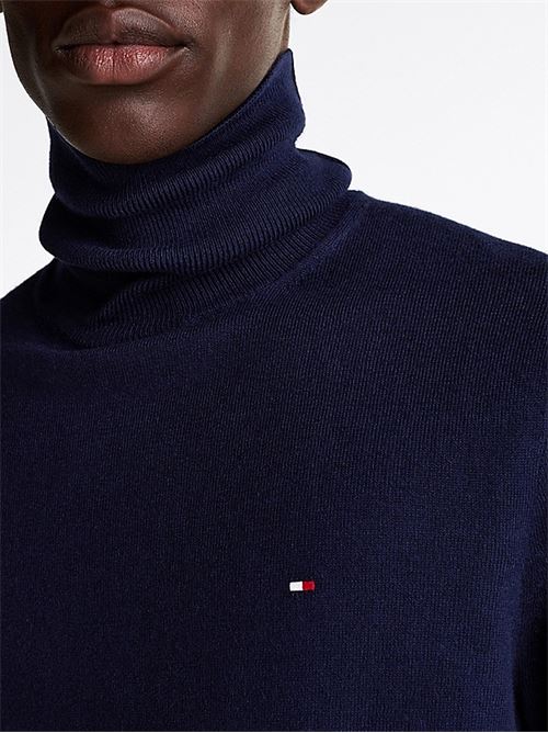 pima org ctn cashmere roll neck TOMMY HILFIGER | MW0MW28048DW5